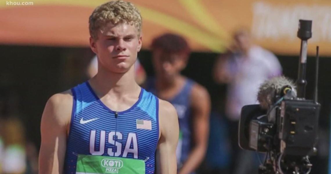 Matthew Boling 100m Teen nicknamed "White Lightning" runs 100meter
