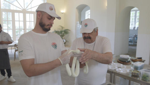 domenico-caldarone-learns the art-of making cheese at consortium for the protection of buffalo-mozzarella-620.jpg 