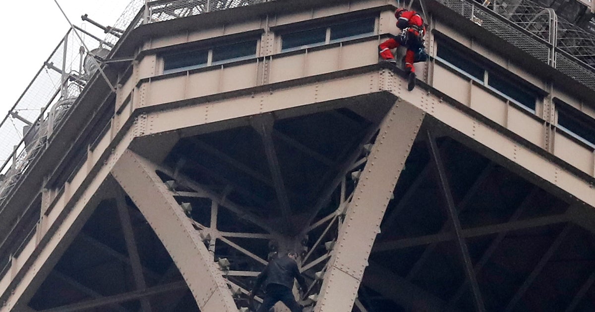 Eiffel Tower closes down after man scales the monument CBS News