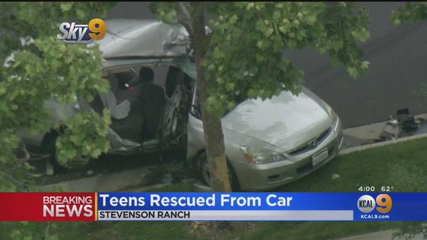 teens trapped Stevenson Ranch 