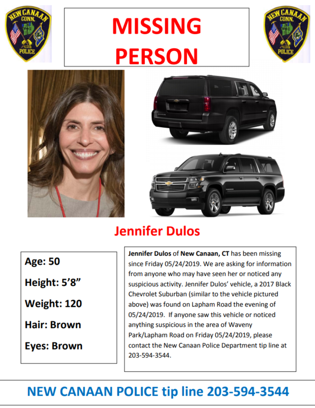 Jennifer Dulos missing flyer 