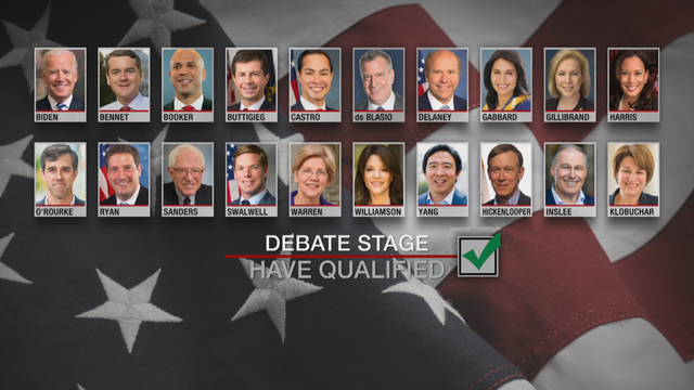 DNC presidential primary debate - who qualified 