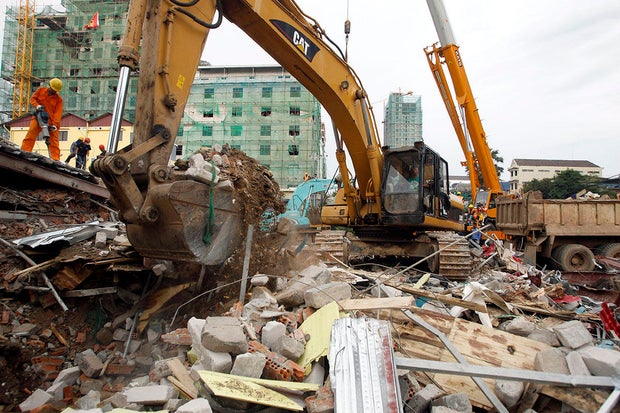 APTOPIX Cambodia Building Collapse