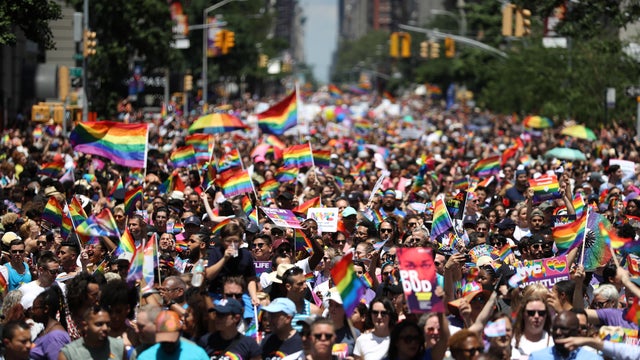 Participants take part in 2019 World Pride NYC and Stonewall 50th LGBTQ Pride Parade in New York