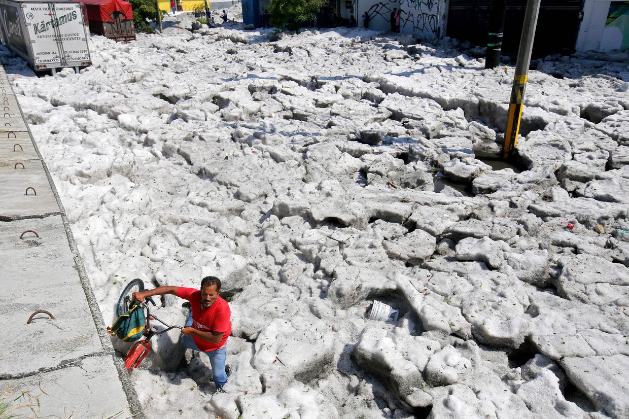 Mexico hail storm Up to 6 feet of ice dropped in Guadalajara, just