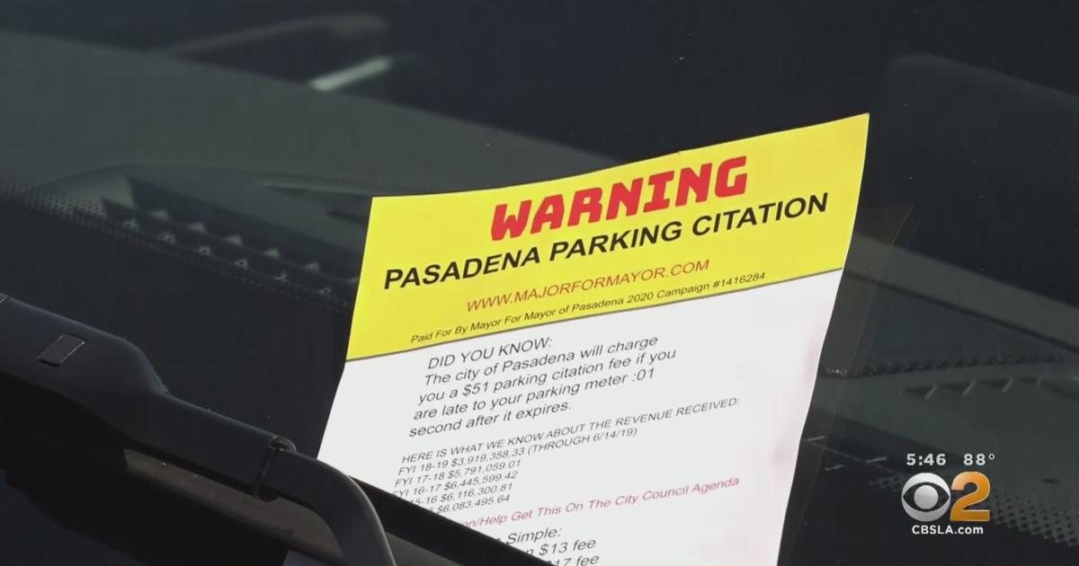 Pasadena Mayoral Candidate Campaigns With Parking Citation Flyers CBS