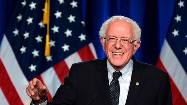 Sen. Bernie Sanders, I-Vermont, delivers a speech to defend his support for a sweeping "Medicare for All" health care plan at George Washington University in Washington July 17, 2019. 