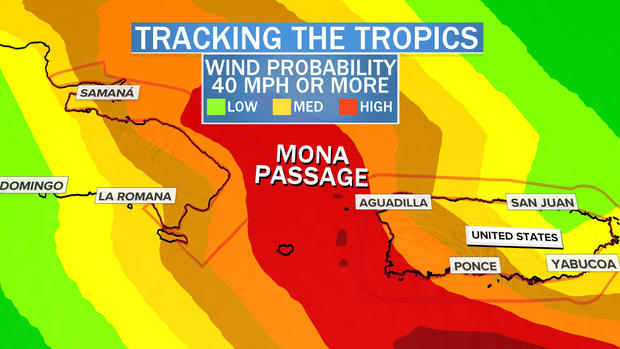 Tropical Storm Dorian could strengthen if it passes through Mona