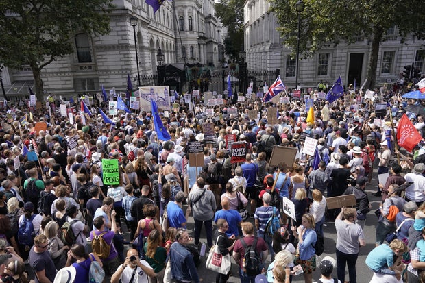 Stop The Coup Protests Against The Proroguing Of Parliament Are Held Across The UK