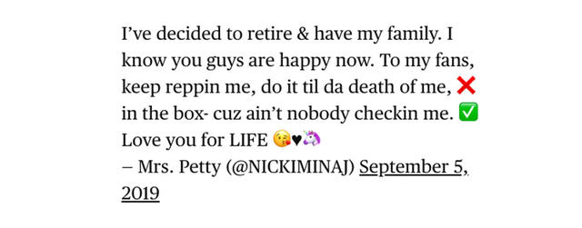 Nikki Munja On Instagram Nicki Minaj Retires Nicki Minaj Announces Retirement To Have My Family Cbs News