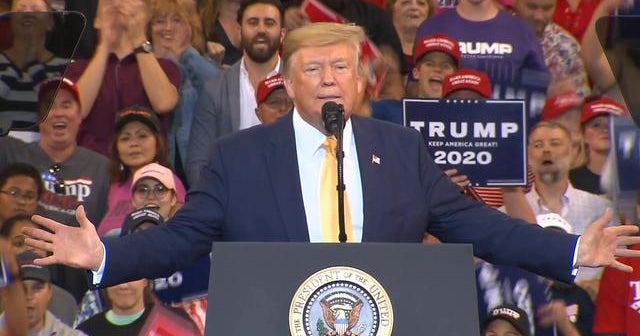 Trump vents his frustrations at campaign rally as new Ukraine details emerge - CBS News