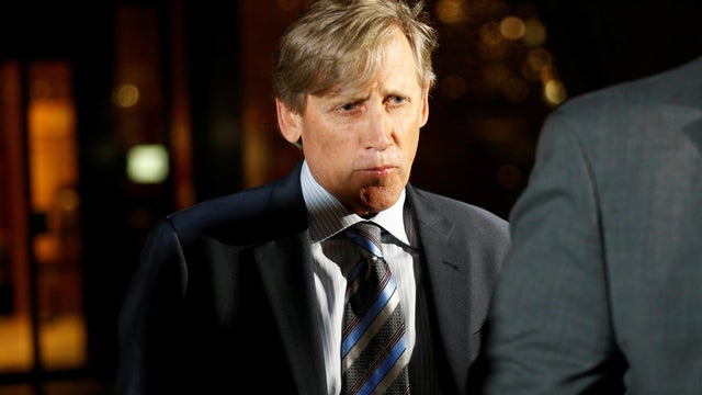 California businessman Jeffrey Bizzack leaves the federal courthouse in Boston 