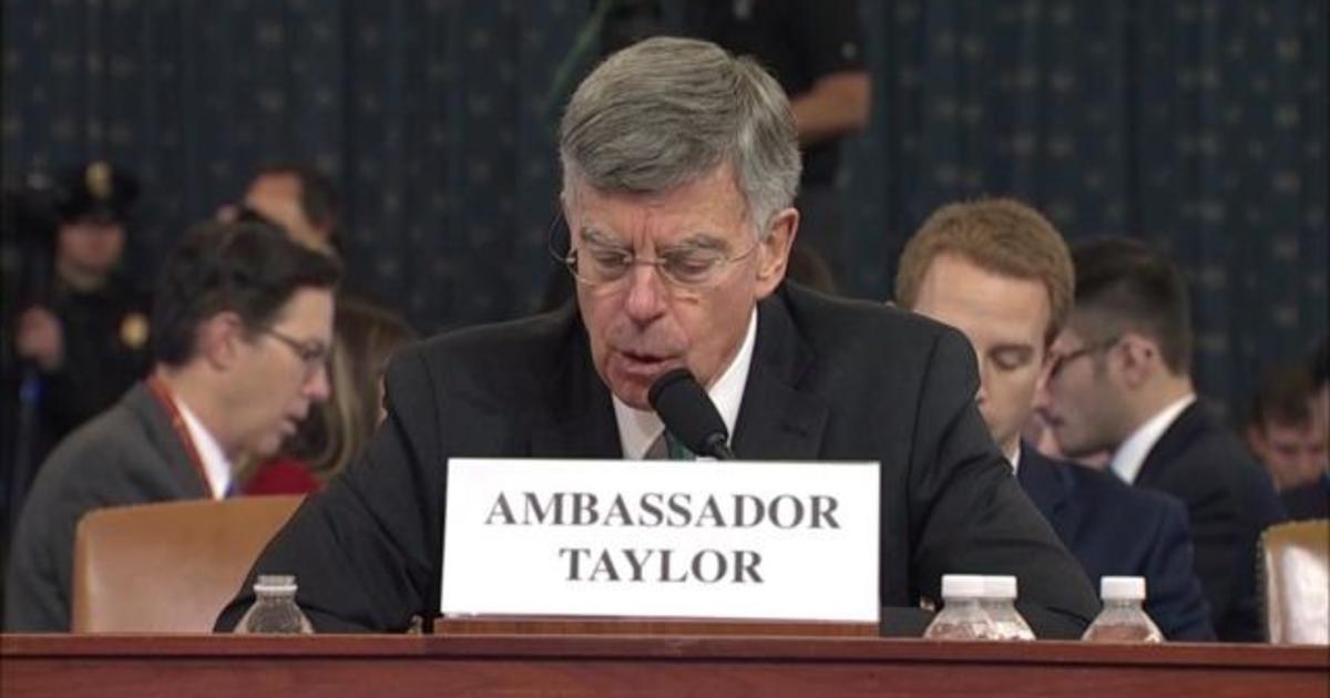 Taylor opening statement: Withholding Ukraine security aid in exchange for help with campaign would be "crazy"