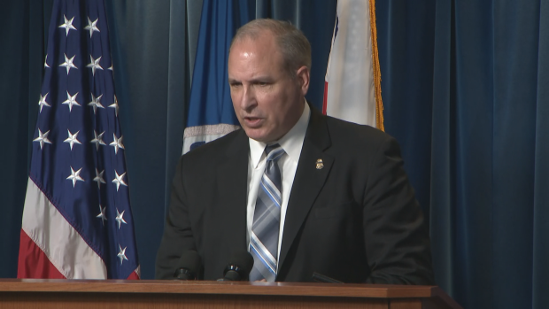 Acting Customs and Border Protection Commissioner Mark Morgan holds a press conference in Washington on Monday, December 9, 2019. (Credit: CBS News)