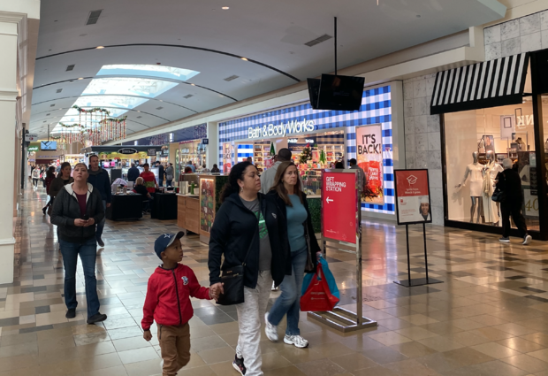 Christmas shoppers at North East Mall 