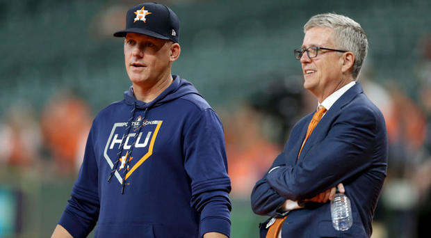 Houston Astros manager AJ Hinch and GM Jeff Luhnow 
