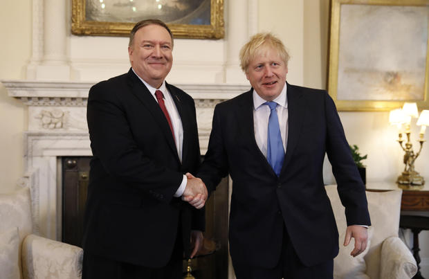 PM Boris Johnson Meets With Secretary Of State Mike Pompeo 