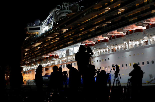 Cruise ship Diamond Princess at Daikoku Pier Cruise Terminal in Yokohama 