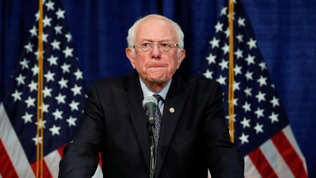 U.S. Democratic presidential candidate Senator Bernie Sanders speaks during news conference in Burlington, Vermont 
