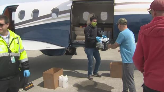 Mountain Lion Aviation delivering coronavirus supplies (CBS) 