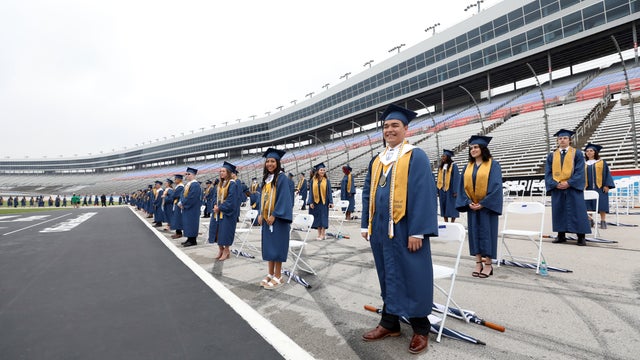 Graduation ceremonies at Texas Motor Speedway