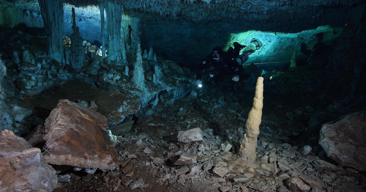 Divers find evidence of America's first mines â€” and skeletons â€” in underwater caves - CBS News