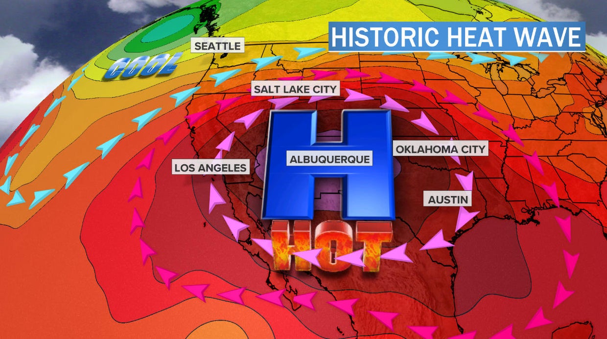 Relentless heat wave to bake the U.S. for "multiple weeks" CBS News