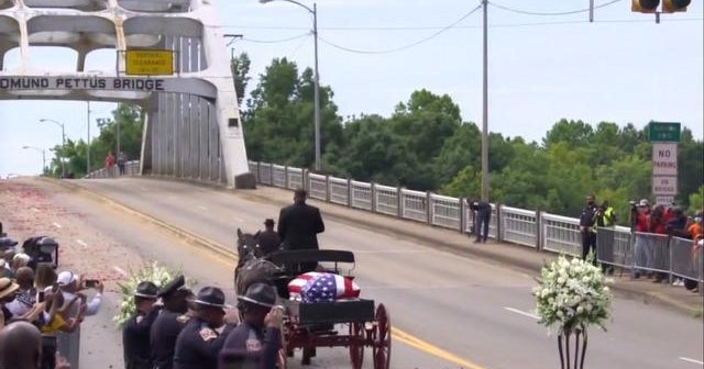 Representative John Lewis honored at Edmund Pettus Bridge CBS News