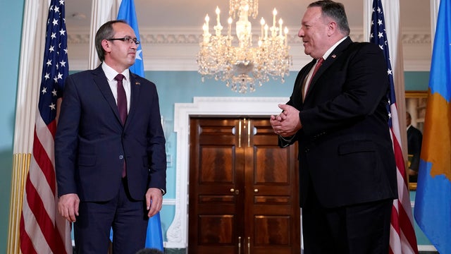 U.S. Secretary of State Pompeo meets Kosovo's Prime Minister Hoti in Washington 