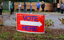 Georgia's secretary of state encourages early voting ahead of election 