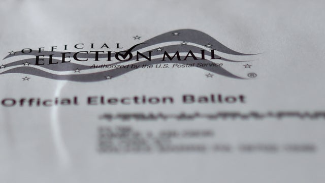 A view of an official Mail-in ballot for the 2020 general