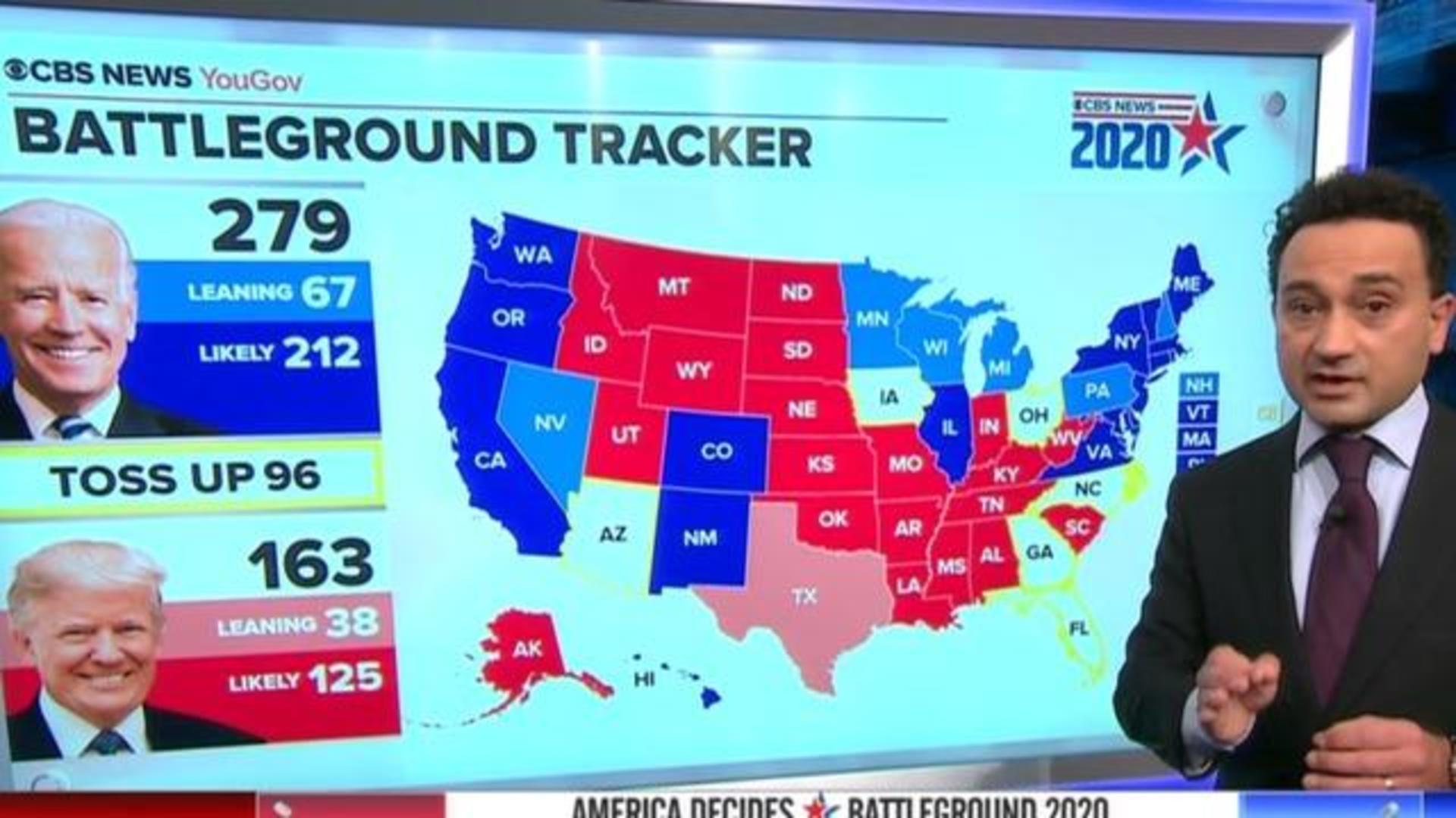 Final Cbs News Battleground Tracker Before Election Shows Early Voters Prefer Biden Cbs News