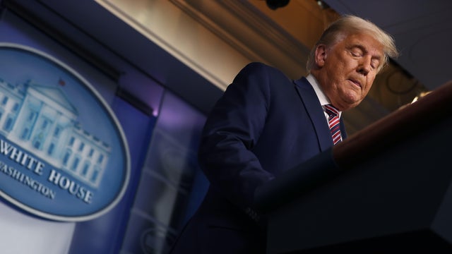 President Trump Speaks From The James S. Brady Briefing Room At The White House 