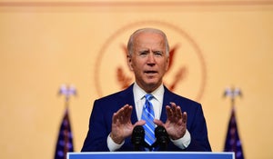 "We're at war with a virus, not with each other," Biden says 