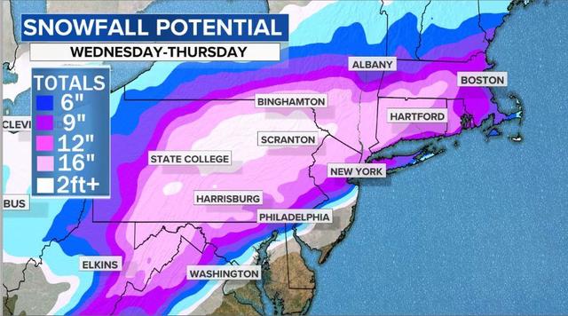 Major Snow Storm Bears Down On The Northeast With Blizzard Conditions Likely Cbs News