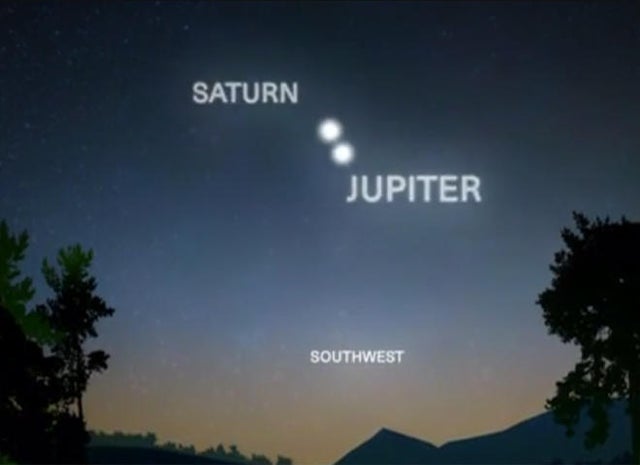 Jupiter And Saturn Will Overlap In The Sky Tonight Aligned Just Right Cbs News