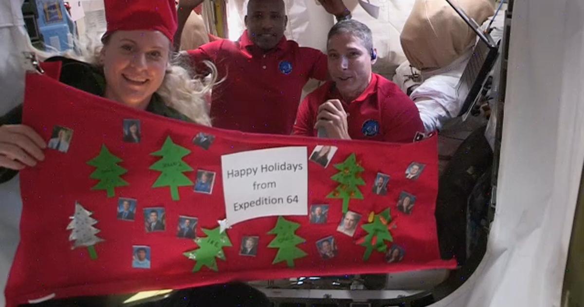 Astronauts transmitted Christmas messages of hope from Earth to the International Space Station