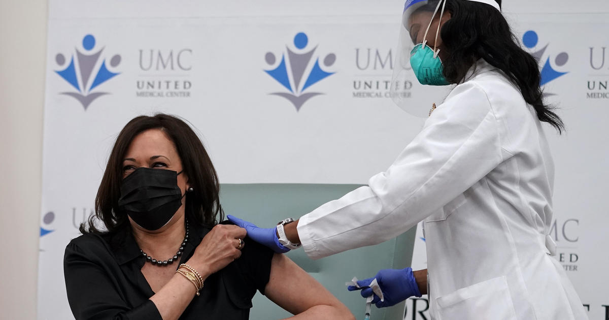 Kamala Harris and husband Doug Emhoff receive COVID-19 vaccine