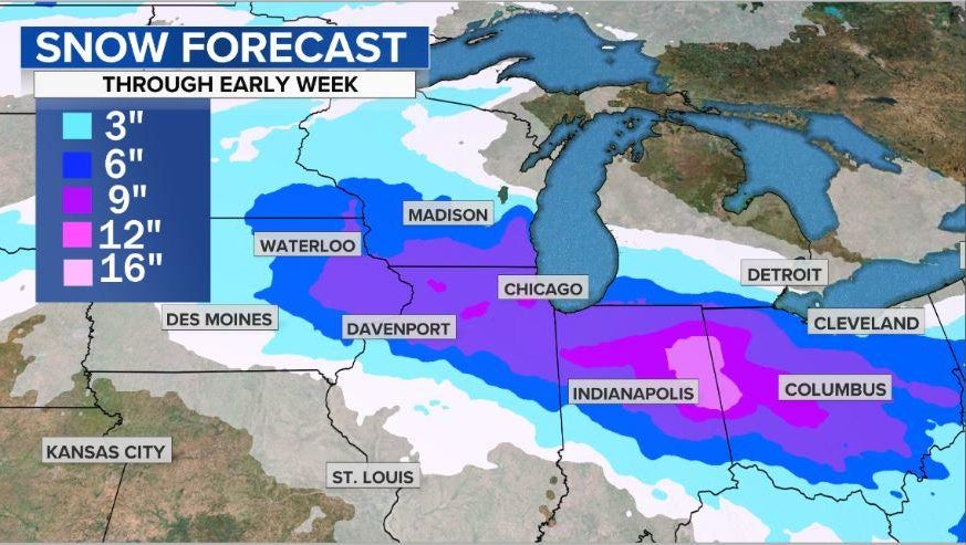 Major snowstorm to impact 100 million people across Midwest and