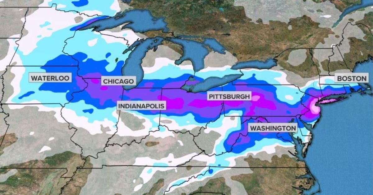 Big snowstorm affecting 100 million people in Midwest and Northeast