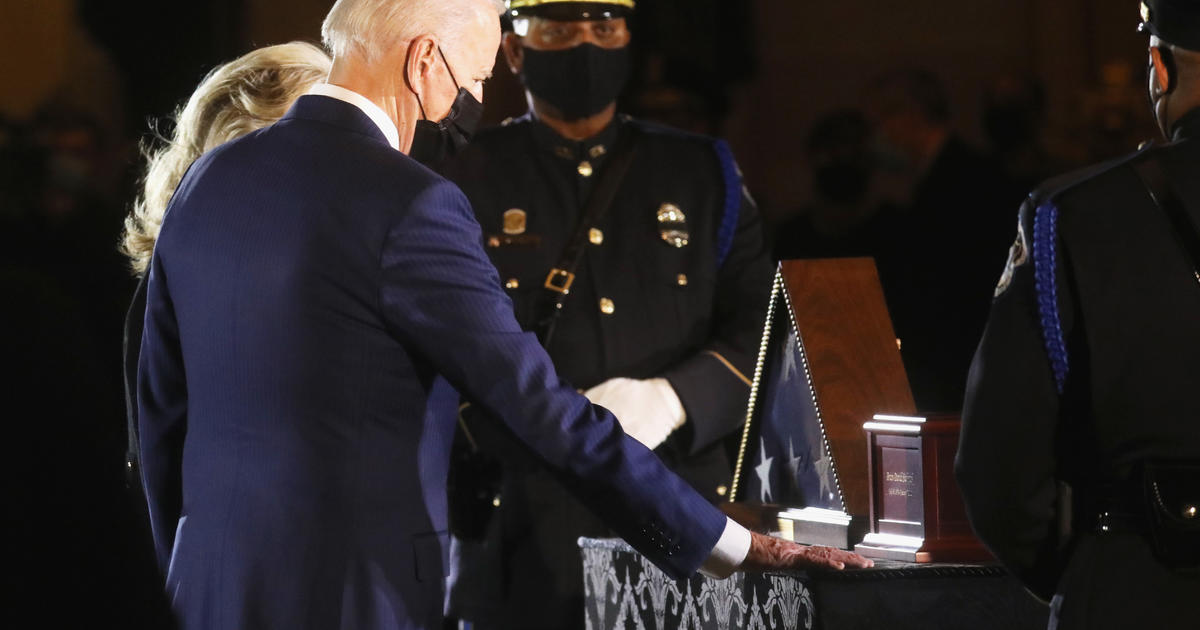 Biden pays tribute to Capitol police officer Brian Sicknick