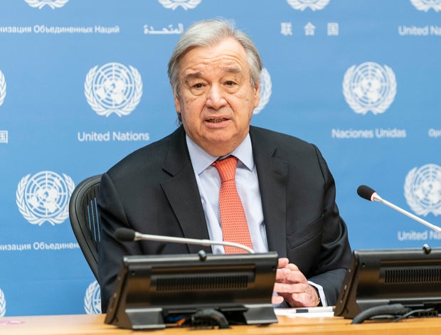 Hybrid press briefing by Secretary General Antonio Guterres