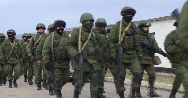 Russian soldiers in control of Crimea