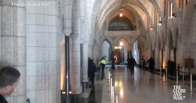 Watch: Gunshots echo in Canadian Parliament