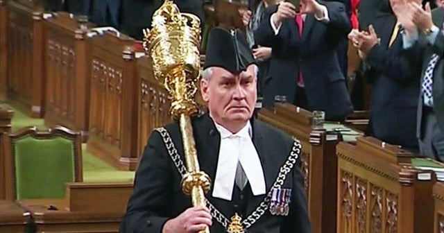 Canadian sergeant-at-arms gets standing ovation from Parliament