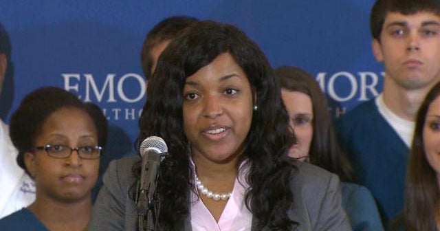 Ebola-free nurse Amber Vinson celebrates after release from hospital