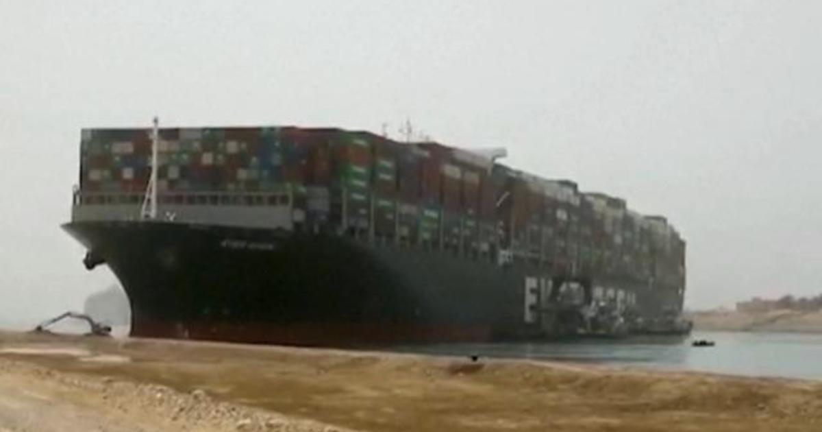 Suez Canal blockage felt across the world as trade comes to a pause - CBS News