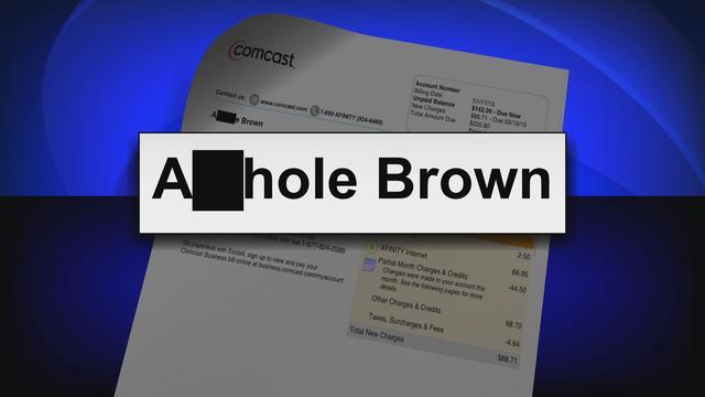 Comcast customer's name changed to profanity on bill - CBS News