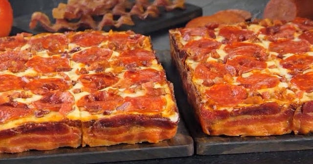 Little Caesars rolls out baconwrapped pizza CBS News