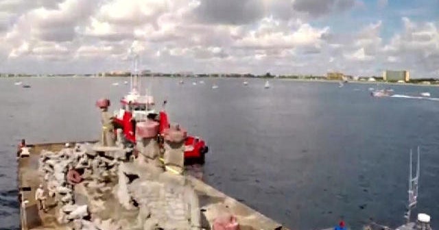 Artificial reef capsizes, sinks off Deerfield Beach CBS News